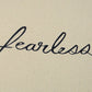 Black Taupe Canvas Fearless Throw Pillow