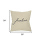 Black Taupe Canvas Fearless Throw Pillow