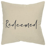 Black Taupe Canvas Redeemed Throw Pillow