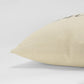 20" X 20" Black and Taupe Cotton Zippered Pillow