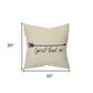 Black Taupe Canvas Spirit Lead Throw Pillow