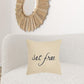 Black Beige Canvas Set Free Still Throw Pillow