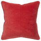 20" Red Cotton Throw Pillow