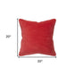 20" Red Cotton Throw Pillow
