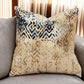 Beige Navy Distressed Retro Modern Throw Pillow