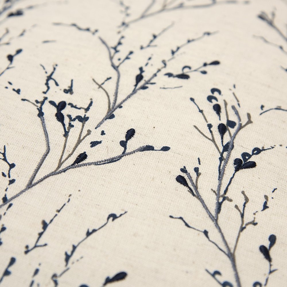 Blue Tiny Floral Buds Throw Pillow