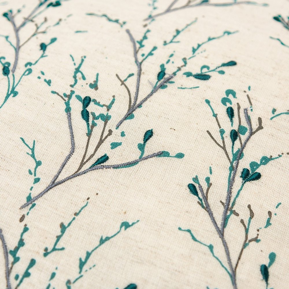 Blue Tiny Floral Buds Throw Pillow