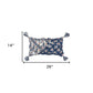 14 X 26 Blue And Gray Zippered 100% Cotton Throw Pillow
