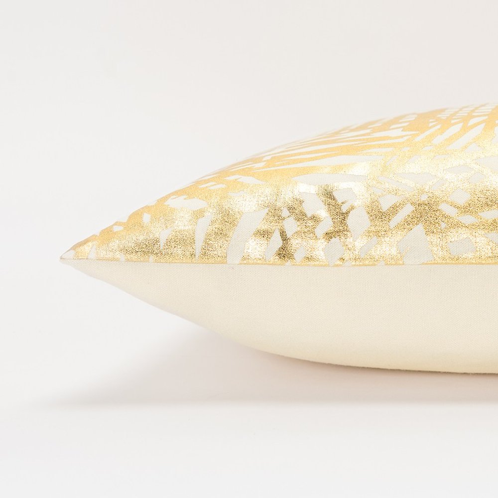 Gold Foil Etched Pattern Lumbar Pillow