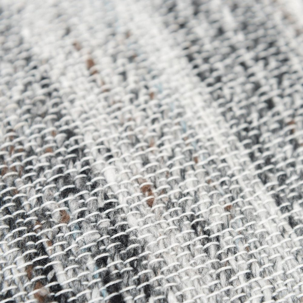 20" Gray Striped Indoor Outdoor Throw Pillow