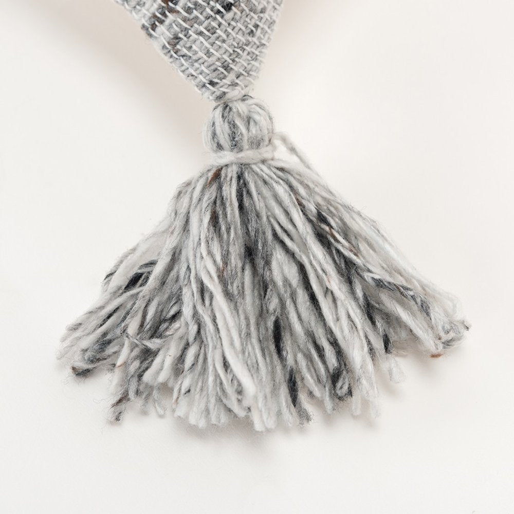 20" Gray Striped Indoor Outdoor Throw Pillow