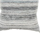20" Gray Striped Indoor Outdoor Throw Pillow
