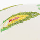 Lemon Green Artichoke Embroidered Lumbar Pillow