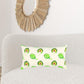 Lemon Green Artichoke Embroidered Lumbar Pillow