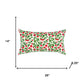 Red Green Cherry Tree Printed Lumbar Pillow