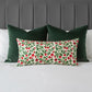 Red Green Cherry Tree Printed Lumbar Pillow