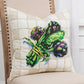 White Green Artichoke Waffled Throw Pillow