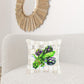 White Green Artichoke Waffled Throw Pillow