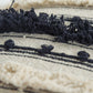 14" X 26" Beige And Black Cotton Throw Pillow With Fringe And Texture