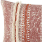 14" X 26" Natural And Russet Lumbar Striped Cotton Throw Pillow with Texture