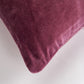 22" Raspberry Cotton Velvet Throw Pillow