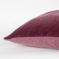 22" Raspberry Cotton Velvet Throw Pillow