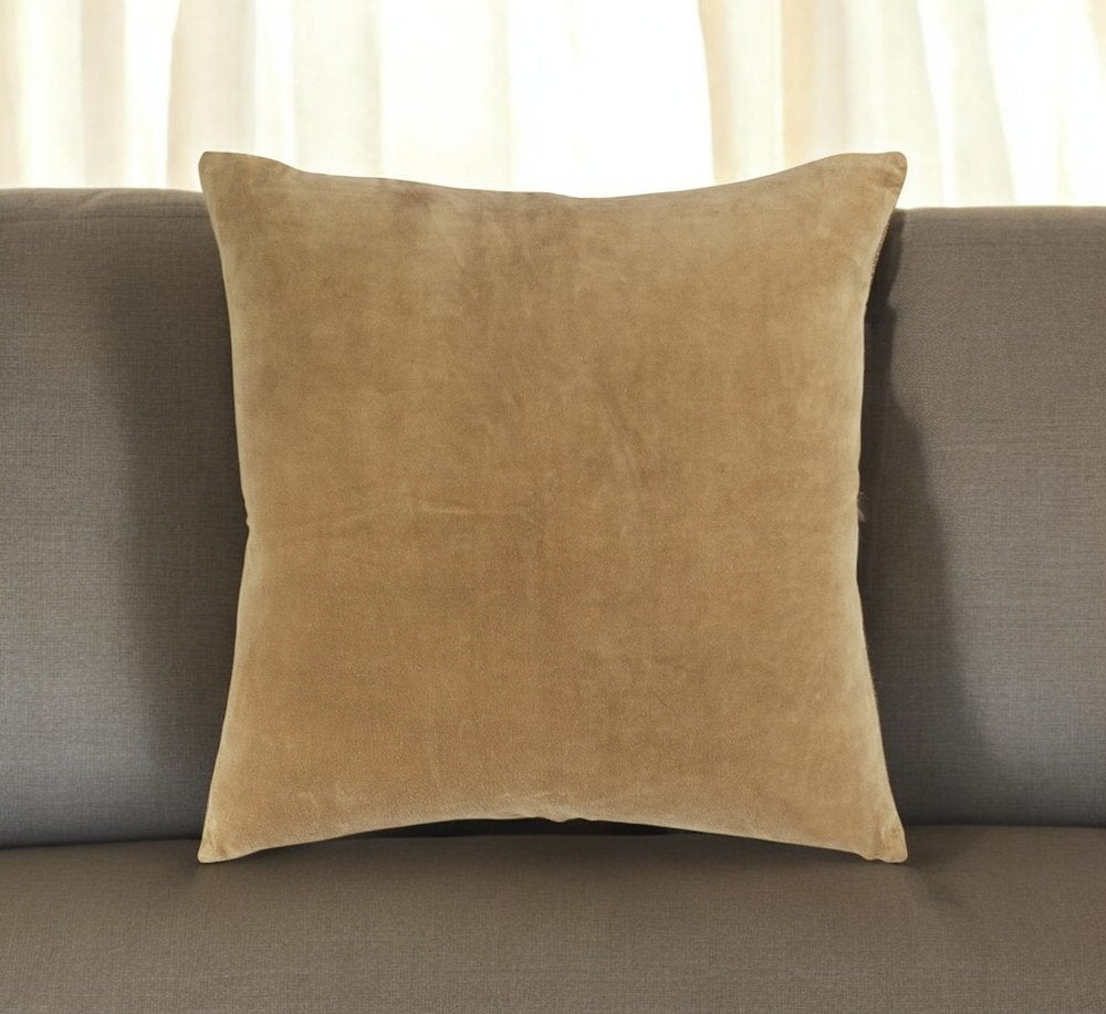 22" Raspberry Cotton Velvet Throw Pillow