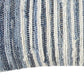 14" X 26" Denim Blue And Ivory Cotton Throw Pillow with Tassels And Texture