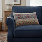 Red Beige Patterned Panel Lumbar Pillow