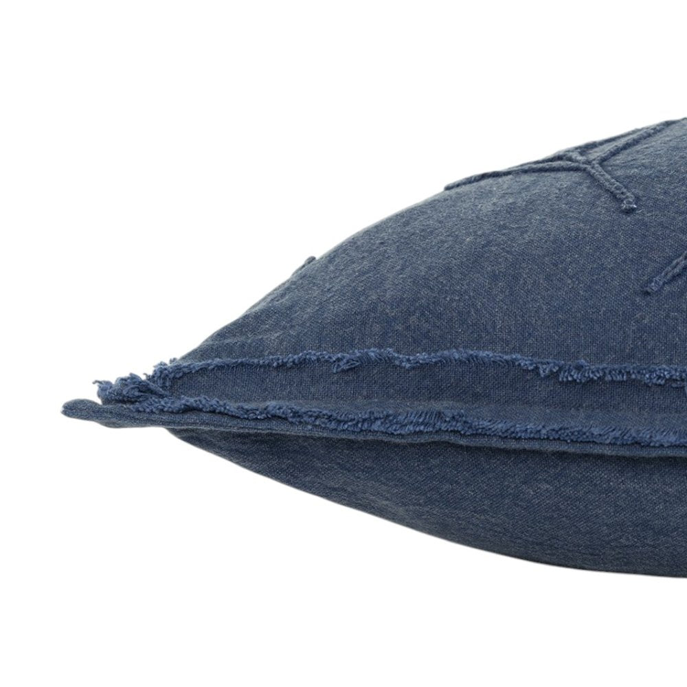 14" X 26" Yellow Botanical Throw Pillow With Embroidery