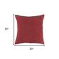 20" Merlot Cotton Throw Pillow with Nubby Texture
