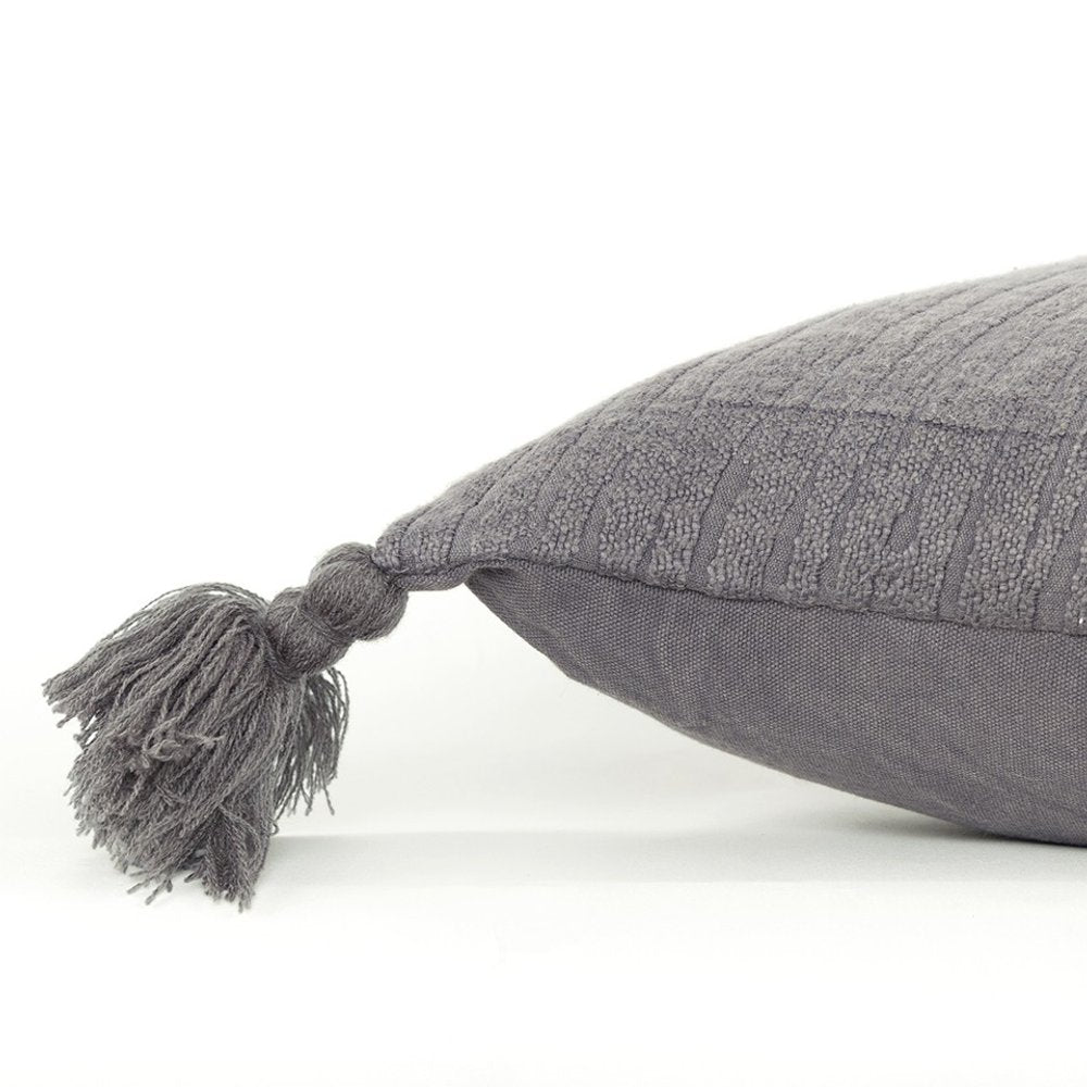 Gold Solid Tonal Abstract Stripe Throw Pillow