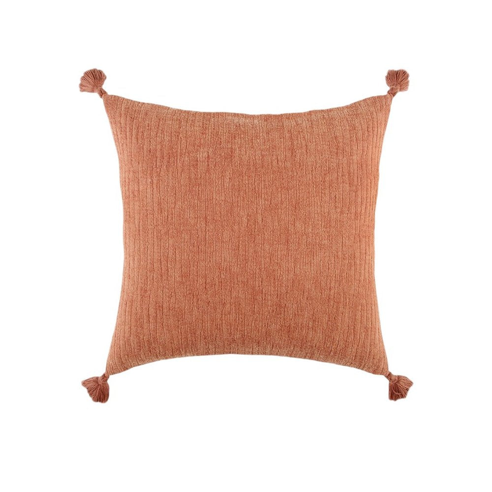 Gold Solid Tonal Abstract Stripe Throw Pillow