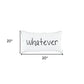 Black and White Whatever Embroidered Lumbar Pillow