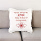 Red and White Never Trust An Atom Throw Pillow