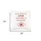 Red and White Never Trust An Atom Throw Pillow
