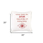 Red and White Never Trust An Atom Throw Pillow