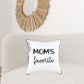 Black and White Moms Favorite Modern Throw Pillow