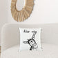 Black and White Humorous Donkey Throw Pillow