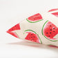 22" Natural And Red Watermelon Indoor Outdoor Throw Pillow