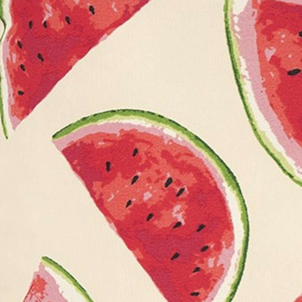 22" Natural And Red Watermelon Indoor Outdoor Throw Pillow