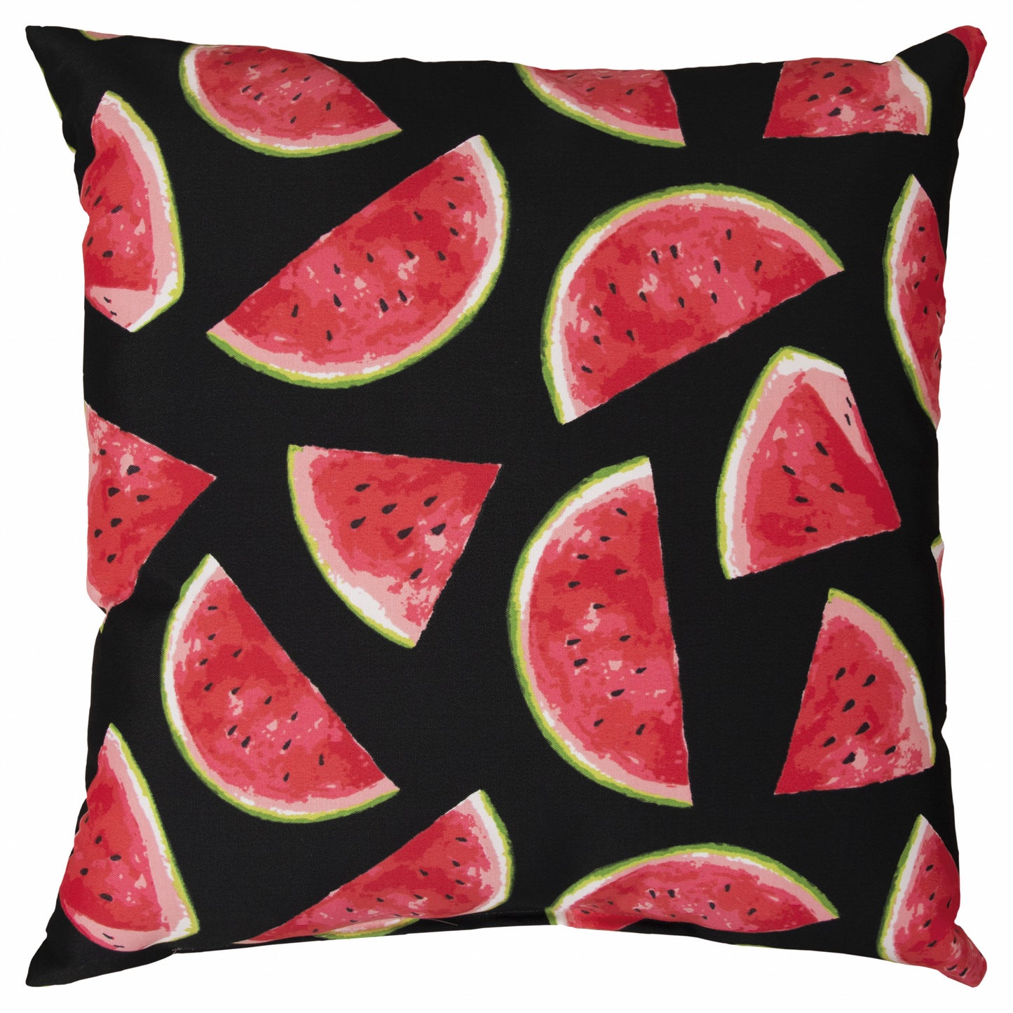 22" Natural And Red Watermelon Indoor Outdoor Throw Pillow