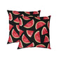 22" Natural And Red Watermelon Indoor Outdoor Throw Pillow