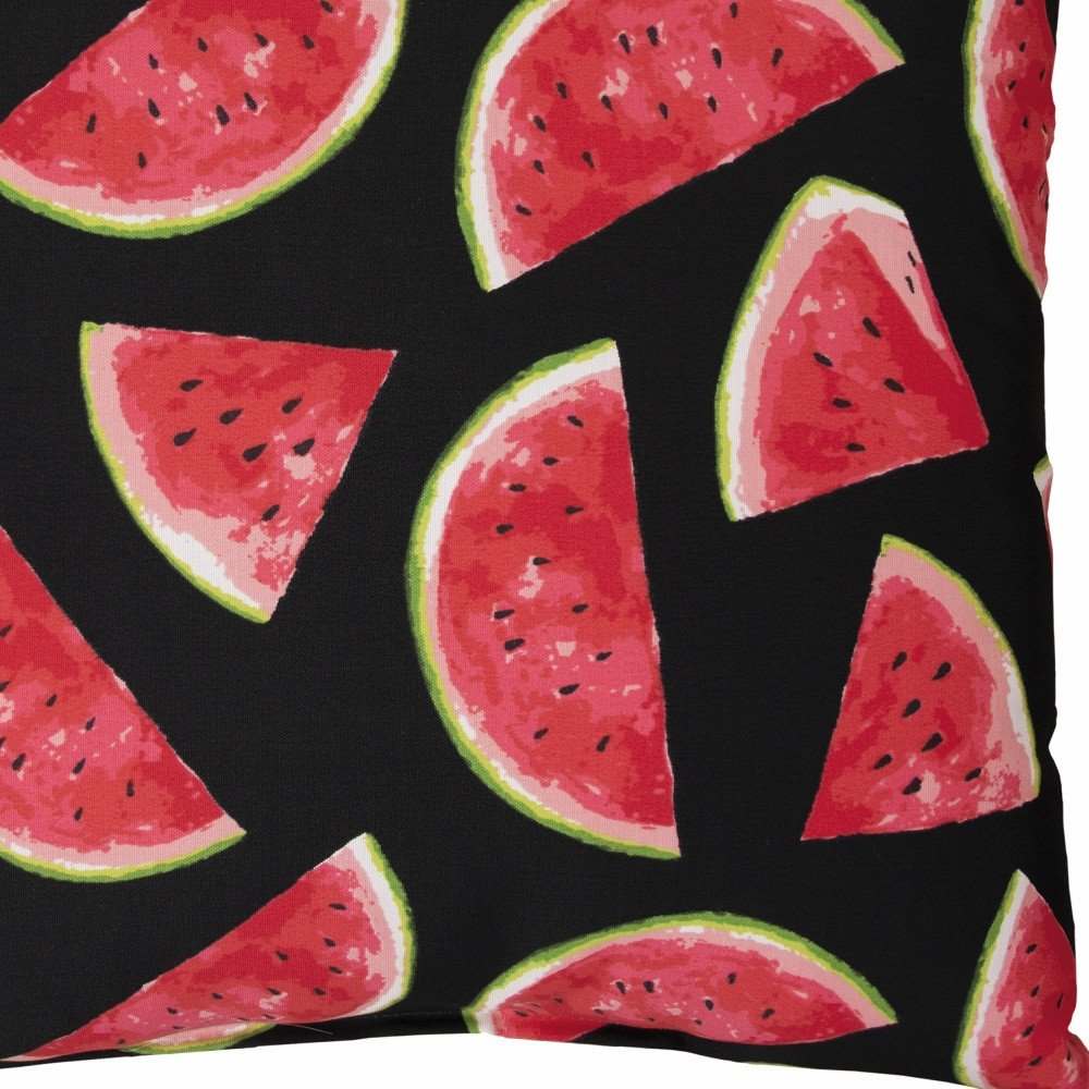 22" Natural And Red Watermelon Indoor Outdoor Throw Pillow