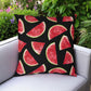 22" Natural And Red Watermelon Indoor Outdoor Throw Pillow