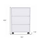 18" White Wood Accent Cabinet With Three Drawers