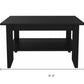 32" Black Coffee Table With Shelf