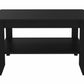 32" Black Coffee Table With Shelf