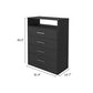 31" White Wood Four Drawer Dresser
