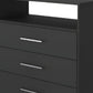 31" Black Four Drawer Vertical Dresser